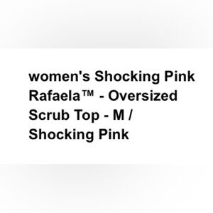 Figs Rafaela Scrub Top — Medium (Shocking Pink)